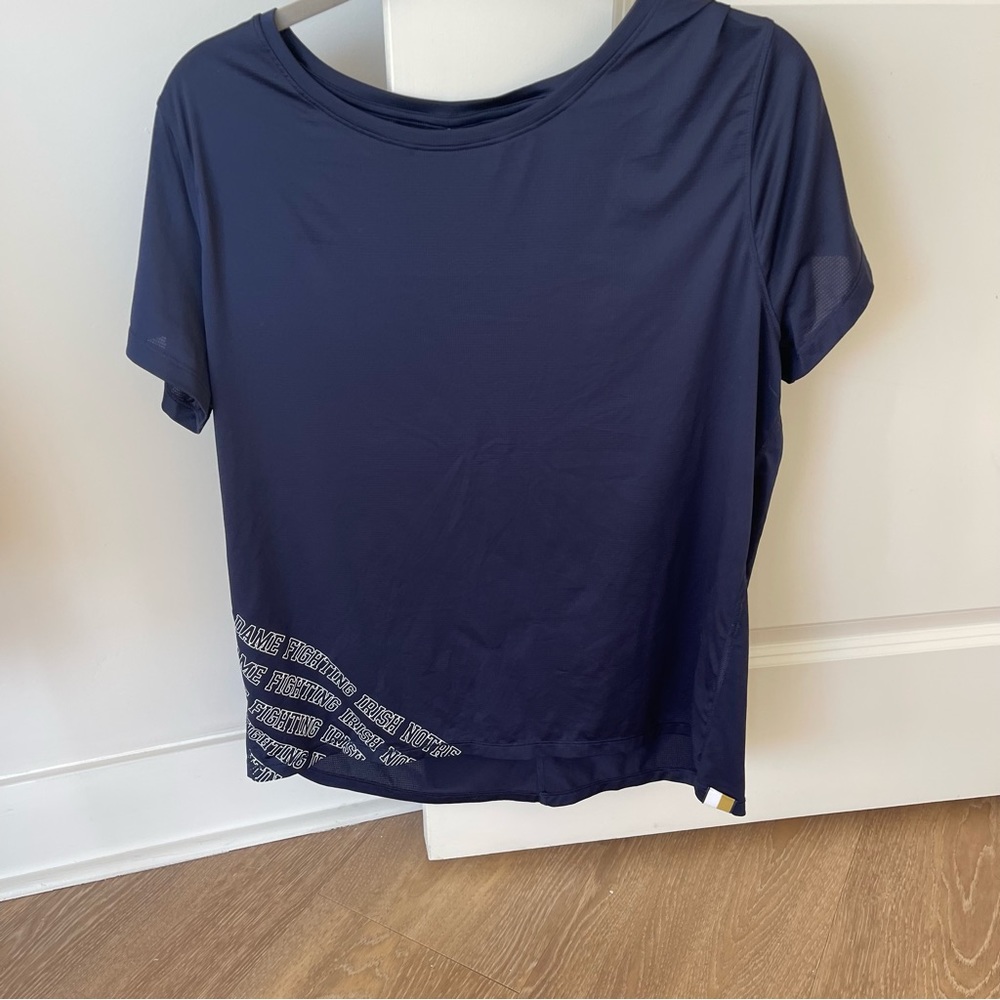 NDVB navy notre Dame dry fit loose tee